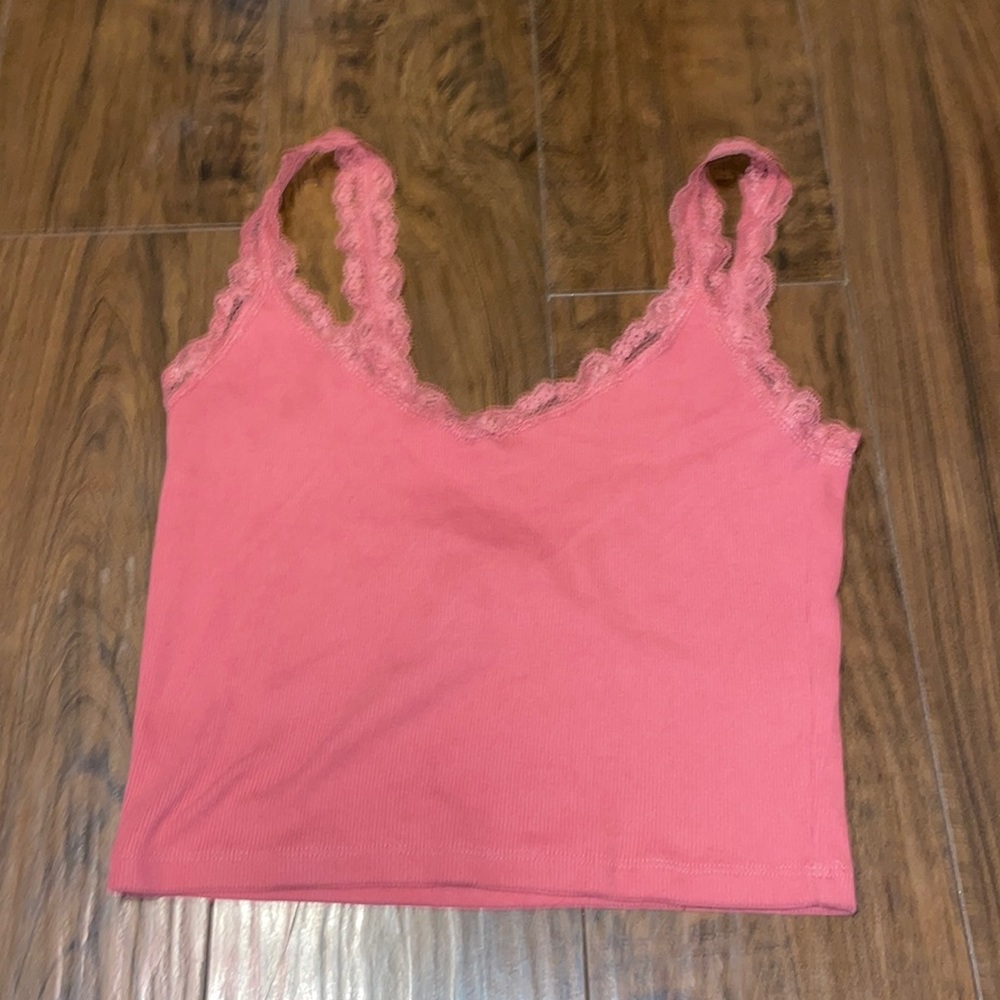 y2k pink lacey crop top